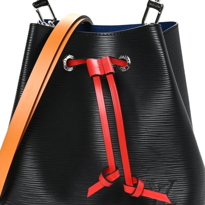 LOUIS VUITTON NEONOE BB BLACK/SAFRAN EPI LEATHER SILVER HARDWARE - Image 8