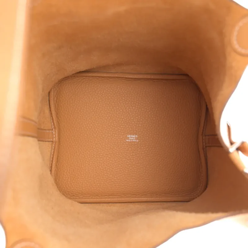 HERM??S PICOTIN LOCK 18 PM NATURAL/SABLE TAURILLON CLEMENCE LEATHER PALLADIUM HARDWARE - Image 7