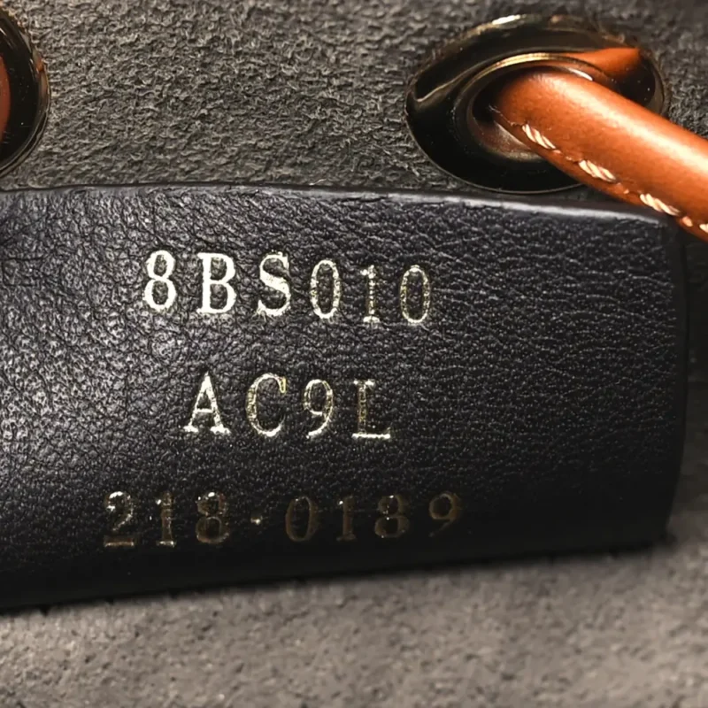 FENDI MINI F IS FENDI LOGO EMBOSSED MON TRESOR BUCKET BAG CUOIO KING VITELLO LEATHER GOLD HARDWARE - Image 8