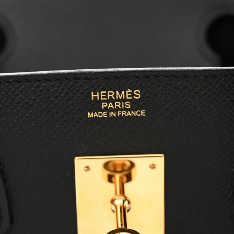 HERM??S BIRKIN 30 BLACK EPSOM LEATHER GOLD HARDWARE - Image 2