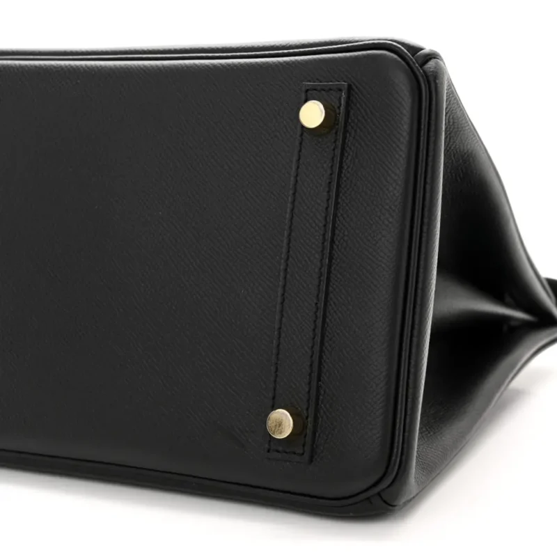 HERM??S BIRKIN 30 BLACK EPSOM LEATHER GOLD HARDWARE - Image 5