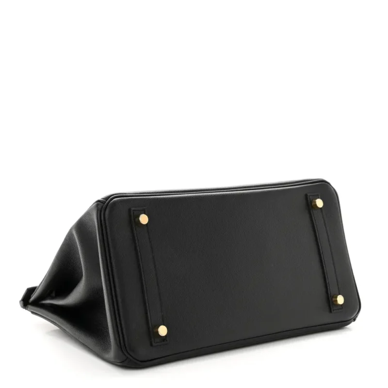 HERM??S BIRKIN 30 BLACK EPSOM LEATHER GOLD HARDWARE - Image 6