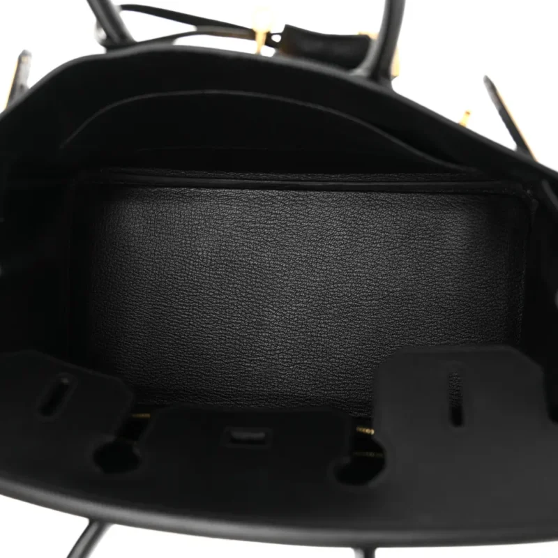 HERM??S BIRKIN 30 BLACK EPSOM LEATHER GOLD HARDWARE - Image 7