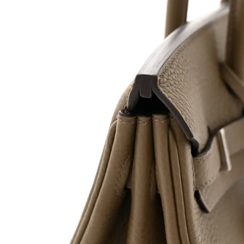 HERM??S BIRKIN 25 TOUNDRA TOGO LEATHER PALLADIUM HARDWARE - Image 10