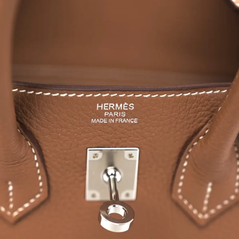 HERM??S BIRKIN 25 BROWN TOGO LEATHER PALLADIUM HARDWARE - Image 2