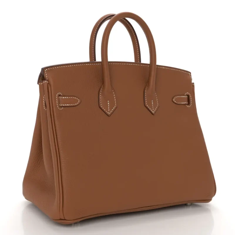 HERM??S BIRKIN 25 BROWN TOGO LEATHER PALLADIUM HARDWARE - Image 3