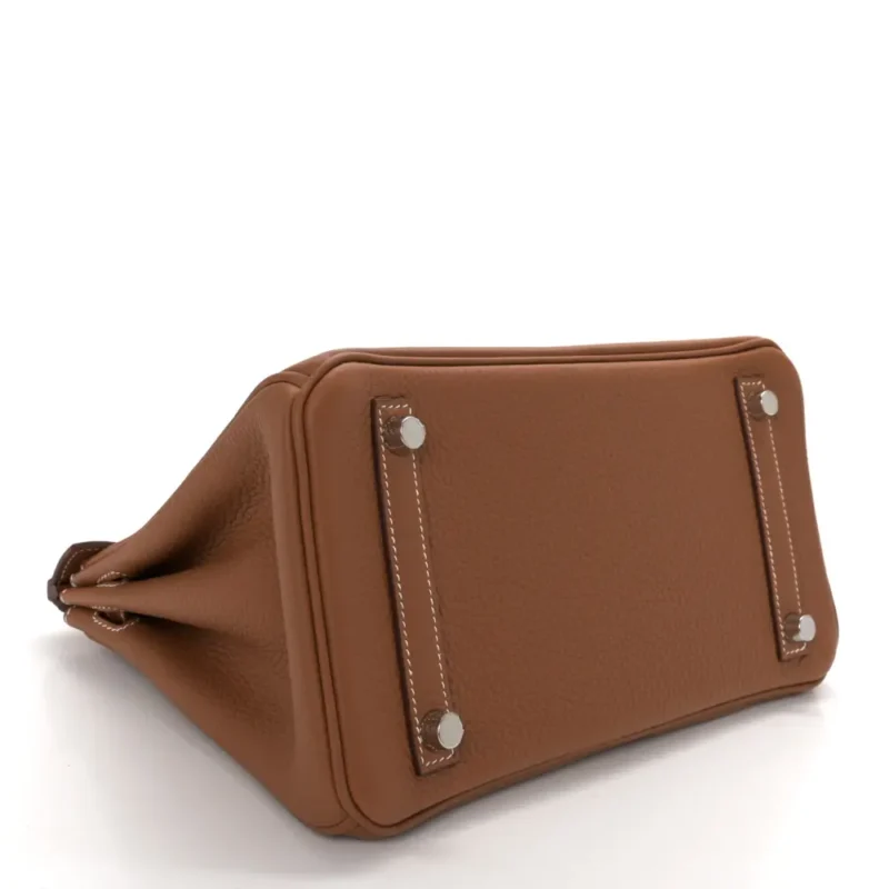 HERM??S BIRKIN 25 BROWN TOGO LEATHER PALLADIUM HARDWARE - Image 6