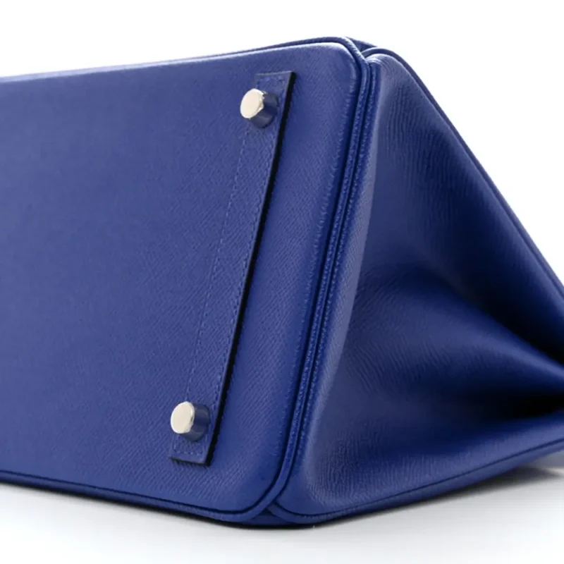 HERM??S BIRKIN 30 BLEU ELECTRIQUE EPSOM LEATHER PALLADIUM HARDWARE - Image 5