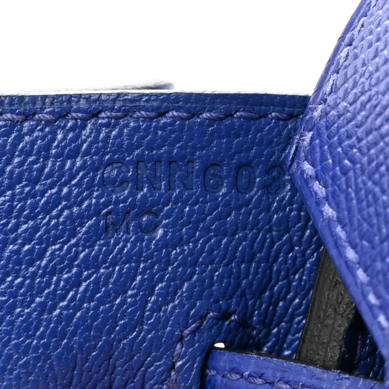 HERM??S BIRKIN 30 BLEU ELECTRIQUE EPSOM LEATHER PALLADIUM HARDWARE - Image 8