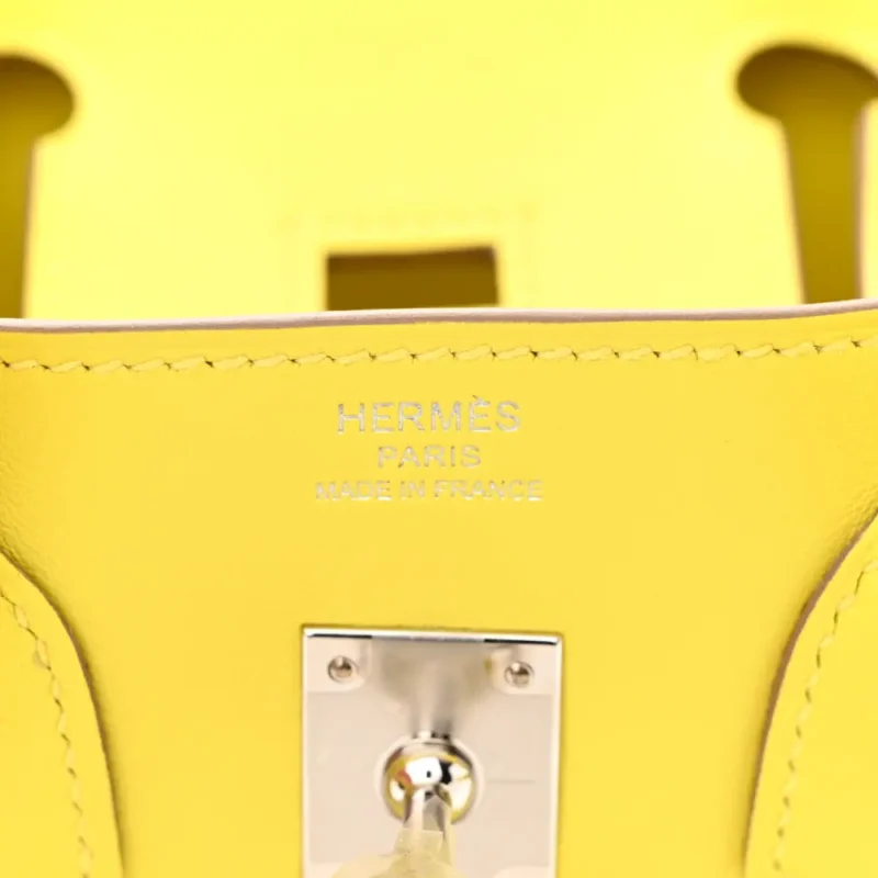 HERM??S BIRKIN 25 LIME SWIFT LEATHER PALLADIUM HARDWARE - Image 2