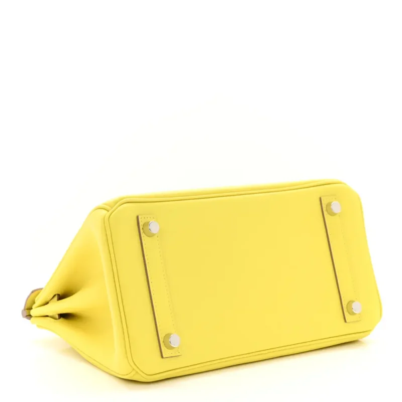 HERM??S BIRKIN 25 LIME SWIFT LEATHER PALLADIUM HARDWARE - Image 6