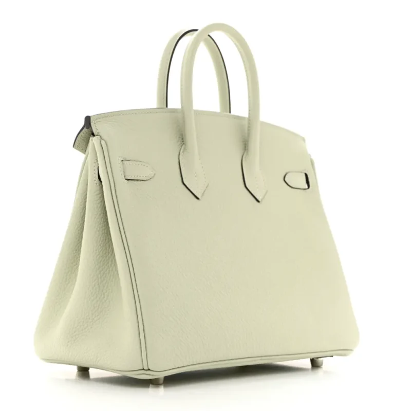 HERM??S BIRKIN 25 GRIS NEVE TOGO LEATHER PALLADIUM HARDWARE - Image 3