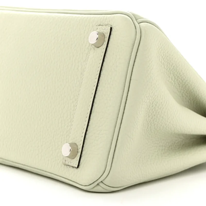 HERM??S BIRKIN 25 GRIS NEVE TOGO LEATHER PALLADIUM HARDWARE - Image 5