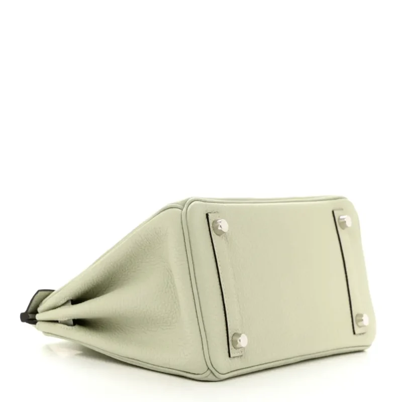 HERM??S BIRKIN 25 GRIS NEVE TOGO LEATHER PALLADIUM HARDWARE - Image 6