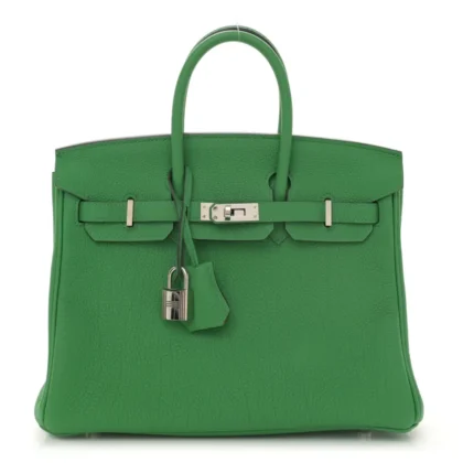 HERM??S VERSO BIRKIN 25 BAMBOU/CARAMEL TOGO LEATHER PALLADIUM HARDWARE