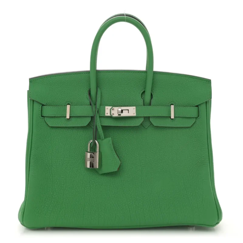 HERM??S VERSO BIRKIN 25 BAMBOU/CARAMEL TOGO LEATHER PALLADIUM HARDWARE