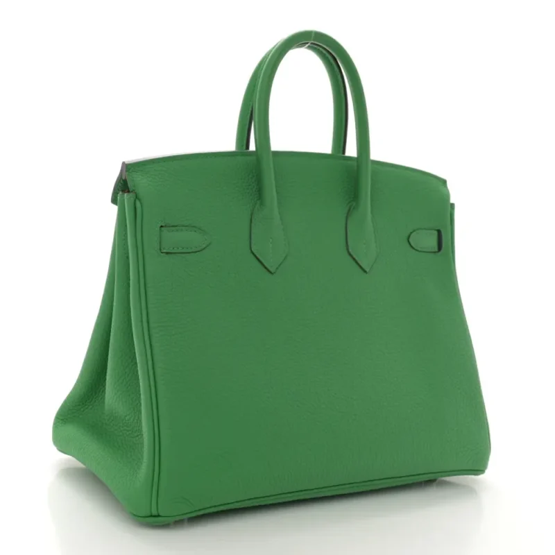 HERM??S VERSO BIRKIN 25 BAMBOU/CARAMEL TOGO LEATHER PALLADIUM HARDWARE - Image 3