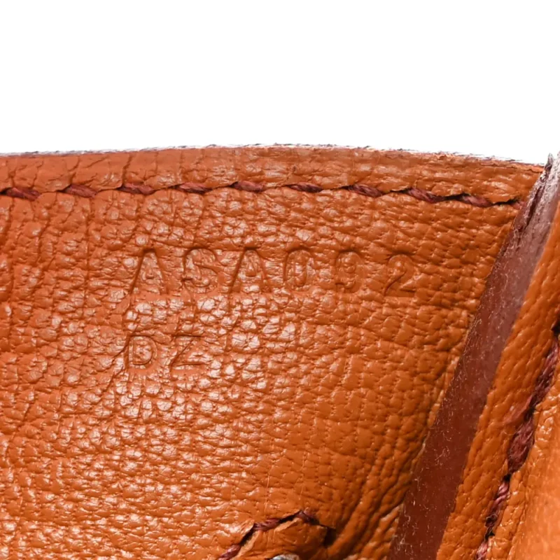 HERM??S BIRKIN 30 COGNAC OSTRICH LEATHER PALLADIUM HARDWARE - Image 8