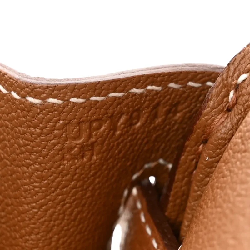 HERM??S BIRKIN 25 BROWN TOGO LEATHER SILVER HARDWARE - Image 8