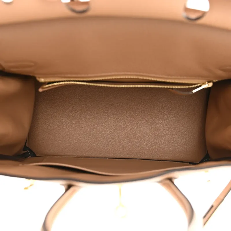 HERM??S BIRKIN 25 CHAI TOGO LEATHER GOLD HARDWARE - Image 7