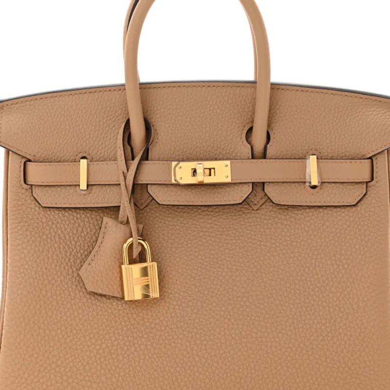 HERM??S BIRKIN 25 CHAI TOGO LEATHER GOLD HARDWARE - Image 9