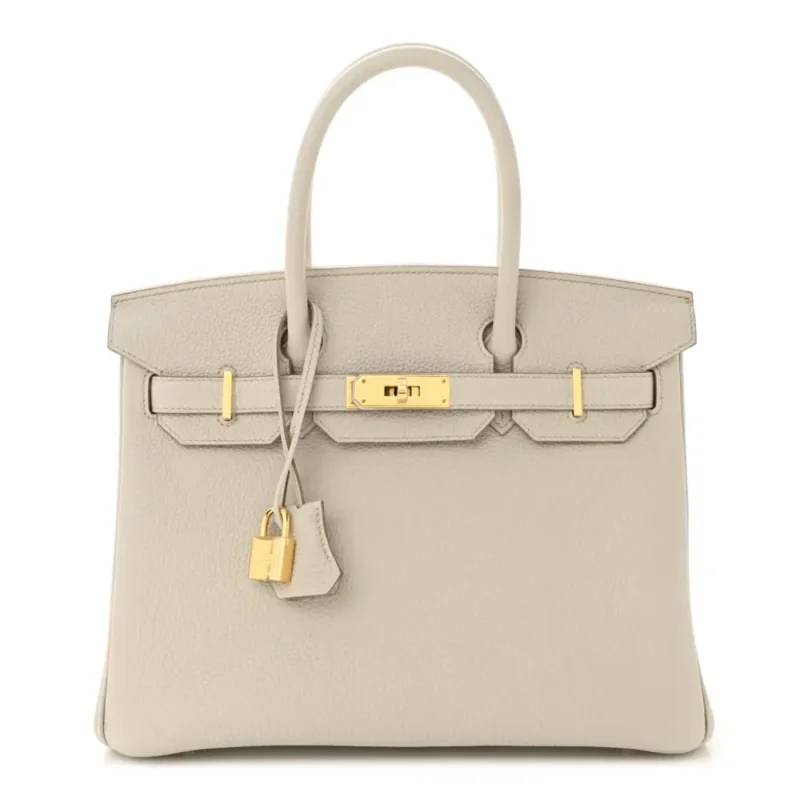HERM??S BIRKIN 30 BETON TOGO LEATHER GOLD HARDWARE