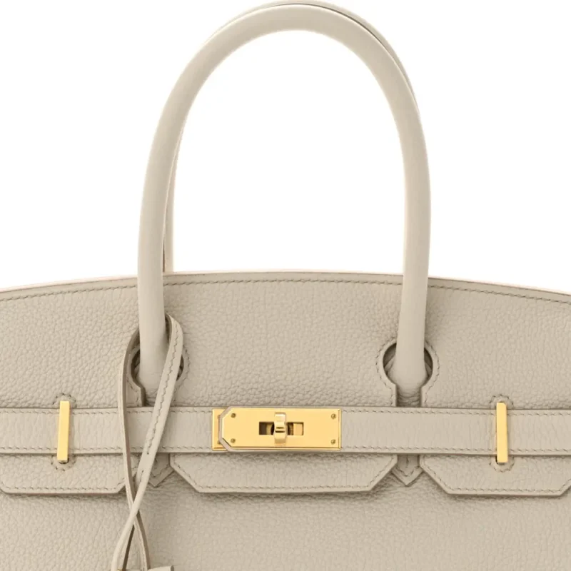 HERM??S BIRKIN 30 BETON TOGO LEATHER GOLD HARDWARE - Image 9