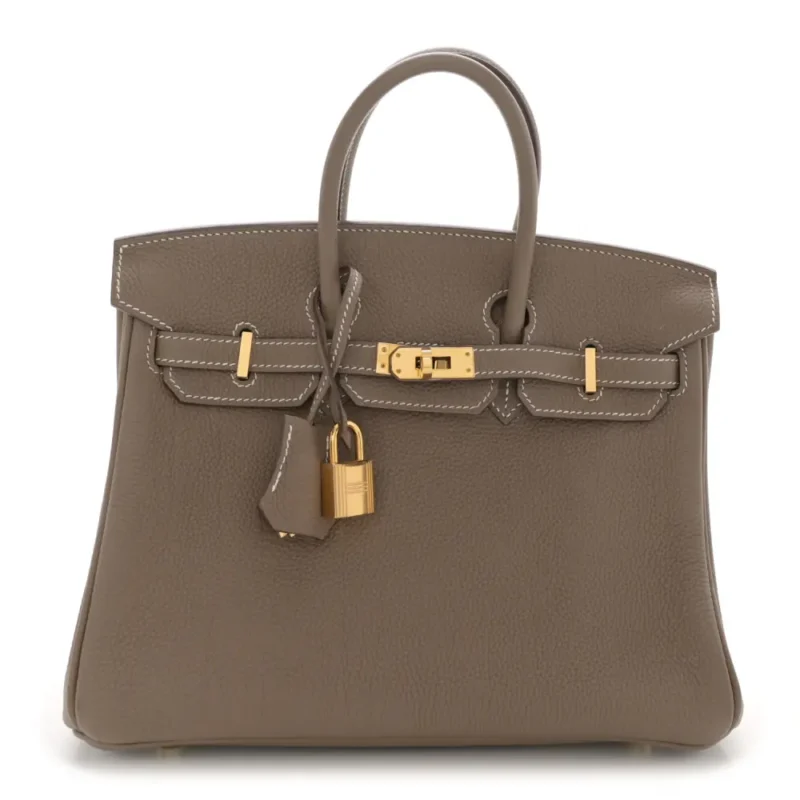 HERM??S BIRKIN 25 ETOUPE TOGO LEATHER GOLD HARDWARE
