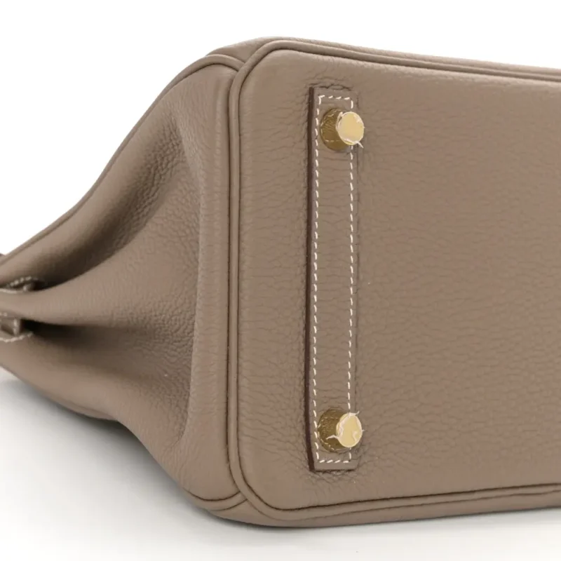 HERM??S BIRKIN 25 ETOUPE TOGO LEATHER GOLD HARDWARE - Image 4