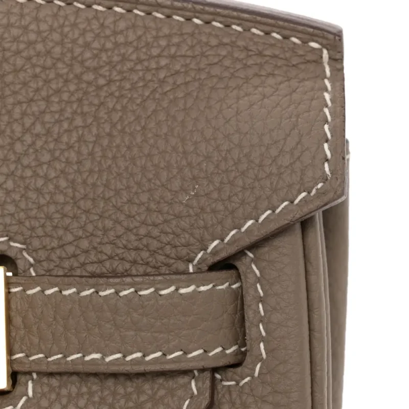 HERM??S BIRKIN 25 ETOUPE TOGO LEATHER GOLD HARDWARE - Image 10
