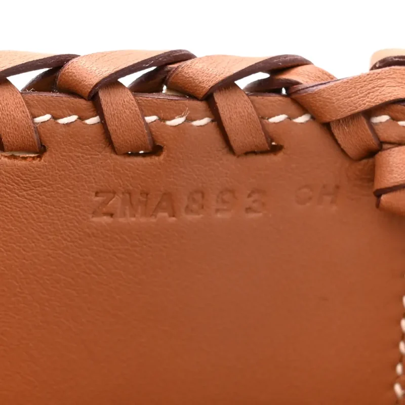 HERM??S PICNIC MINI KELLY 20 NATUREL/BROWN WICKER & SWIFT LEATHER PALLADIUM SILVER HARDWARE - Image 8