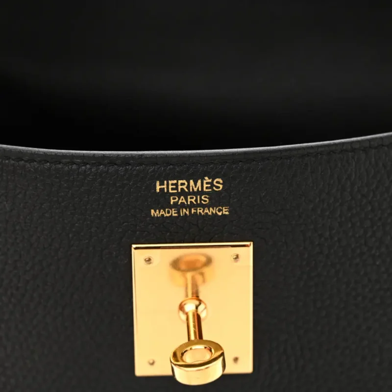 HERM??S KELLY RETOURNE 32 BLACK TOGO LEATHER GOLD HARDWARE - Image 2