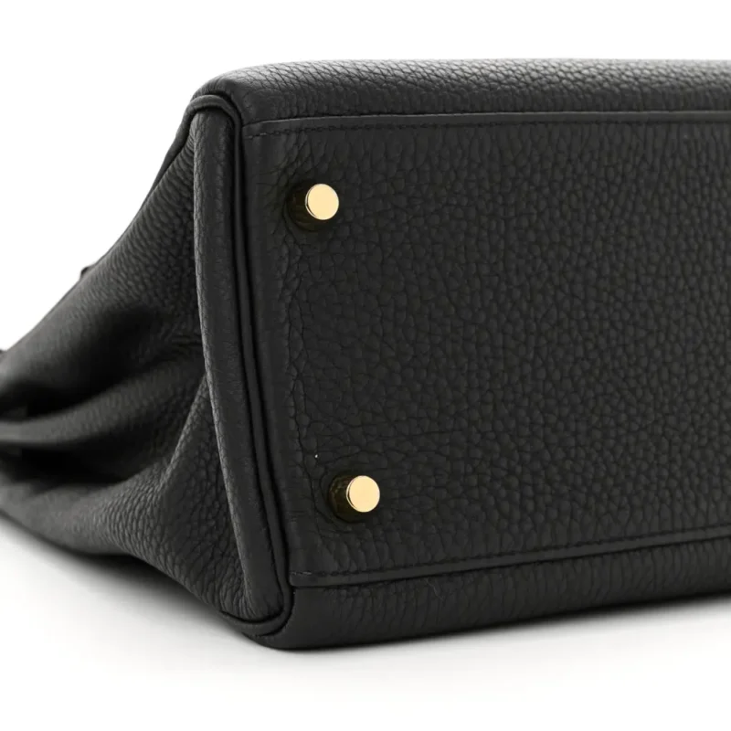 HERM??S KELLY RETOURNE 32 BLACK TOGO LEATHER GOLD HARDWARE - Image 4