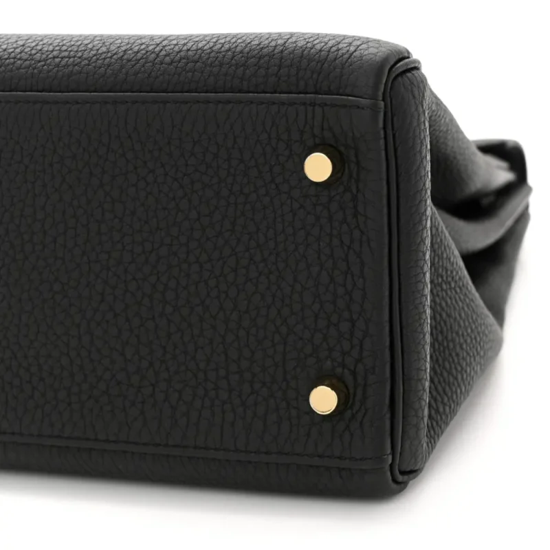 HERM??S KELLY RETOURNE 32 BLACK TOGO LEATHER GOLD HARDWARE - Image 5