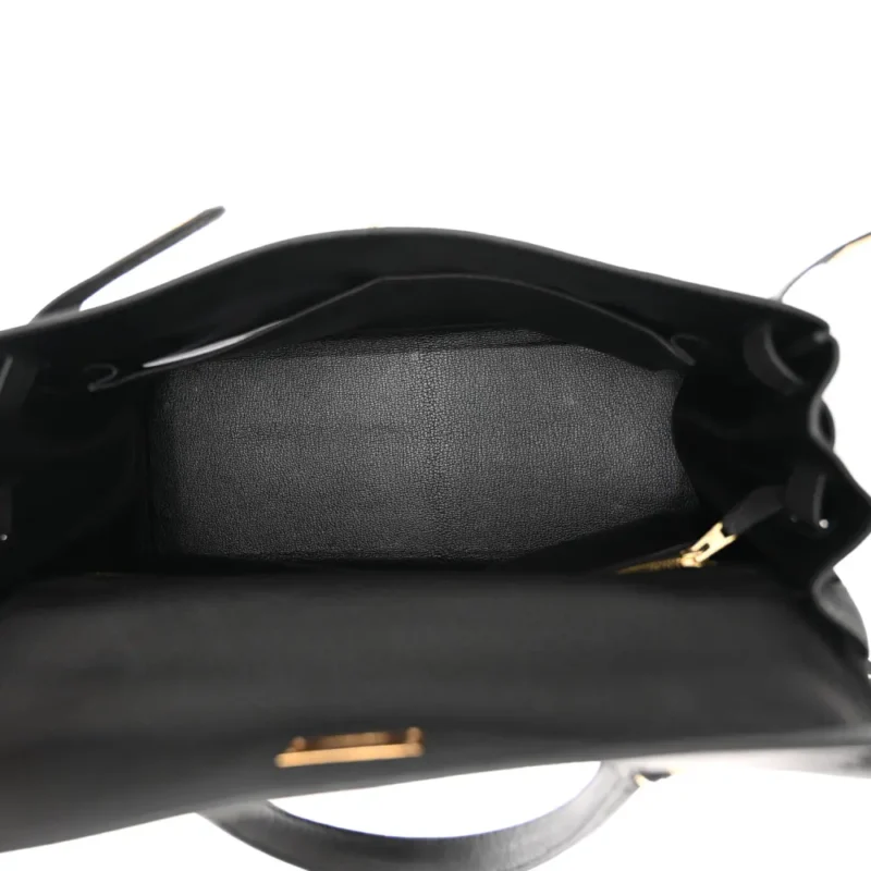 HERM??S KELLY RETOURNE 32 BLACK TOGO LEATHER GOLD HARDWARE - Image 7