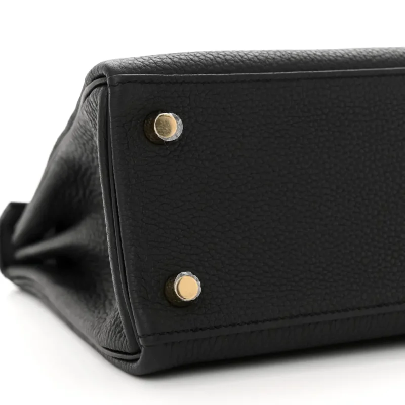 HERM??S KELLY RETOURNE 25 BLACK TOGO LEATHER GOLD HARDWARE - Image 4
