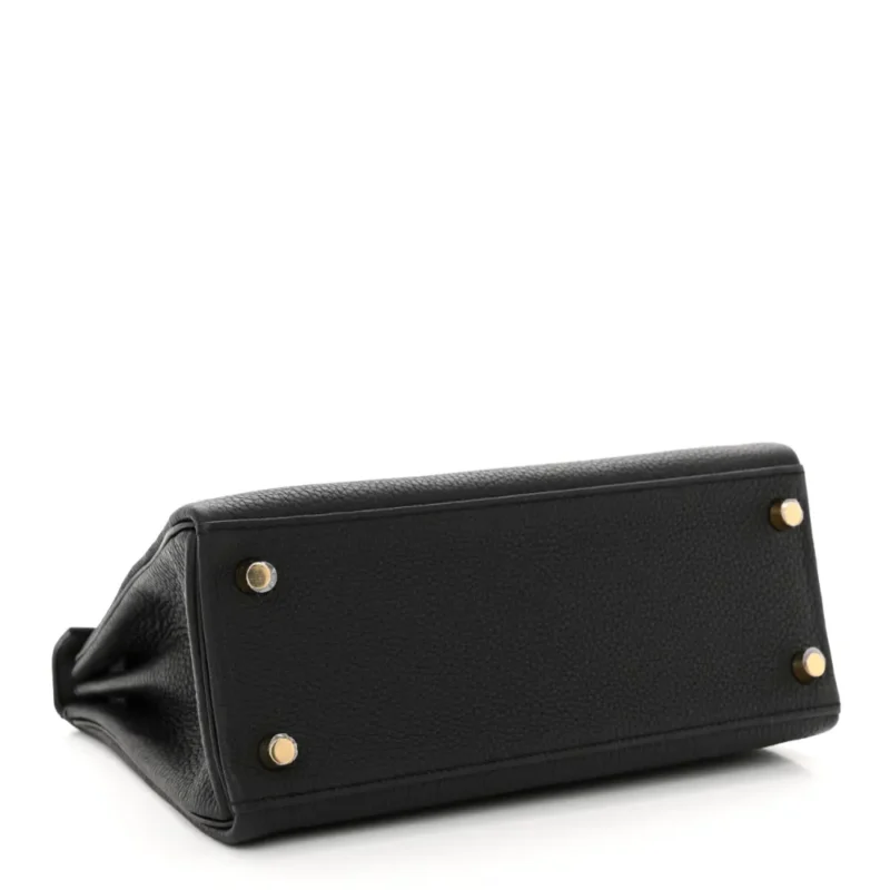 HERM??S KELLY RETOURNE 25 BLACK TOGO LEATHER GOLD HARDWARE - Image 6