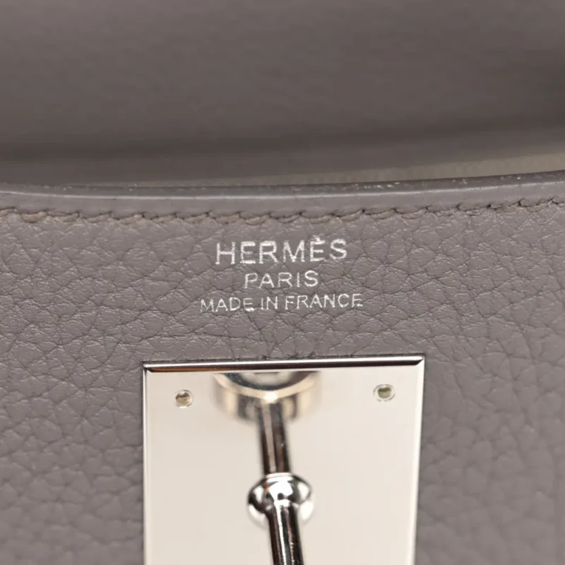 HERM??S KELLY RETOURNE 28 ETAIN TOGO LEATHER PALLADIUM HARDWARE - Image 2