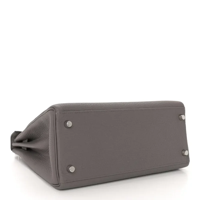 HERM??S KELLY RETOURNE 28 ETAIN TOGO LEATHER PALLADIUM HARDWARE - Image 6