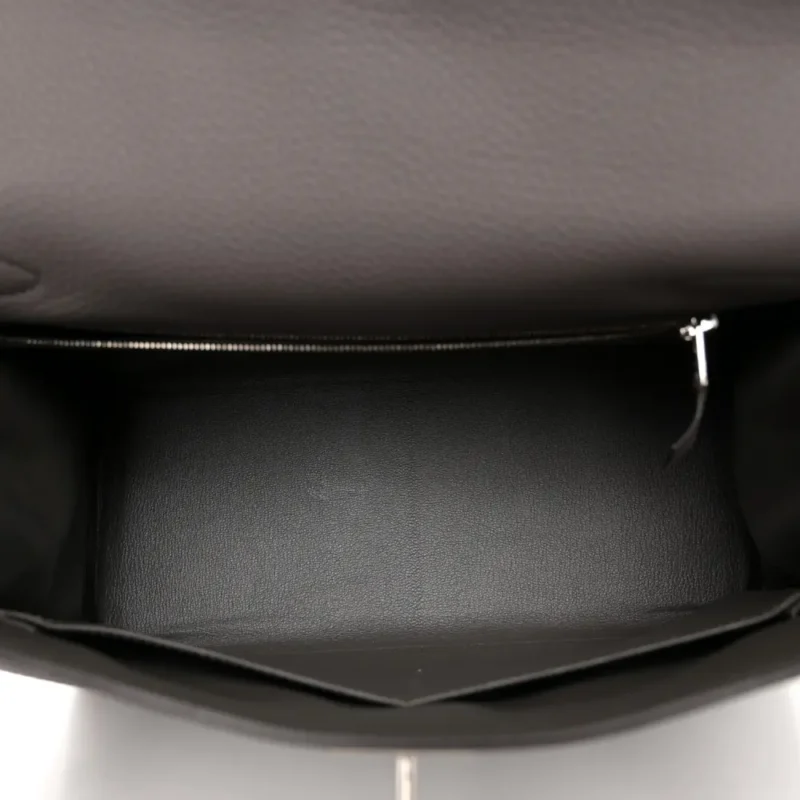 HERM??S KELLY RETOURNE 28 ETAIN TOGO LEATHER PALLADIUM HARDWARE - Image 7