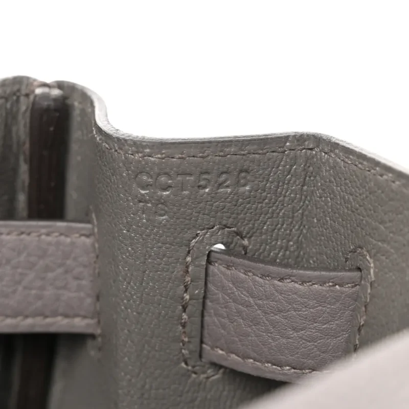 HERM??S KELLY RETOURNE 28 ETAIN TOGO LEATHER PALLADIUM HARDWARE - Image 8