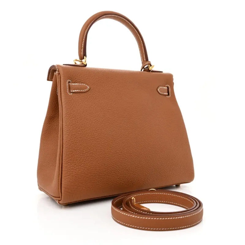 HERM??S KELLY RETOURNE 25 BROWN TOGO LEATHER GOLD HARDWARE - Image 3