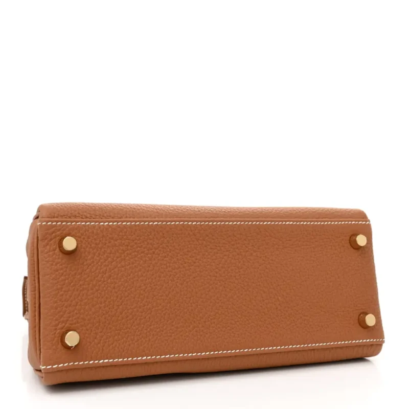 HERM??S KELLY RETOURNE 25 BROWN TOGO LEATHER GOLD HARDWARE - Image 6