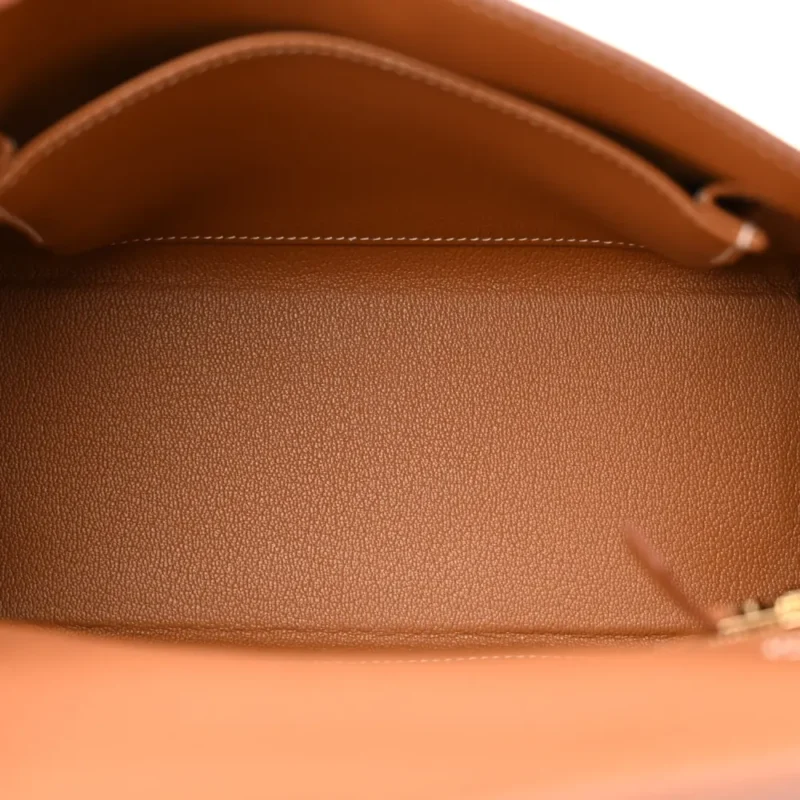 HERM??S KELLY RETOURNE 25 BROWN TOGO LEATHER GOLD HARDWARE - Image 7
