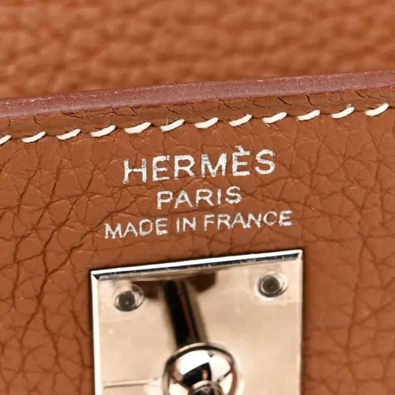 HERM??S KELLY RETOURNE 25 BROWN TOGO LEATHER PALLADIUM HARDWARE - Image 2