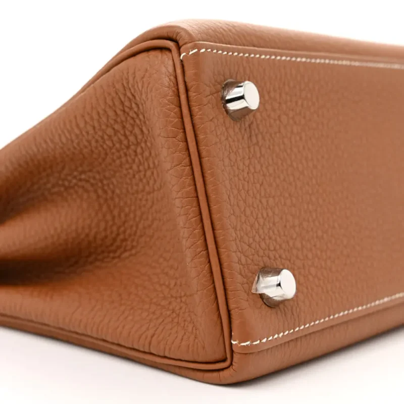 HERM??S KELLY RETOURNE 25 BROWN TOGO LEATHER PALLADIUM HARDWARE - Image 4
