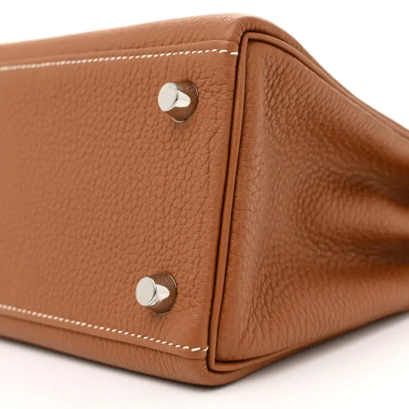 HERM??S KELLY RETOURNE 25 BROWN TOGO LEATHER PALLADIUM HARDWARE - Image 5