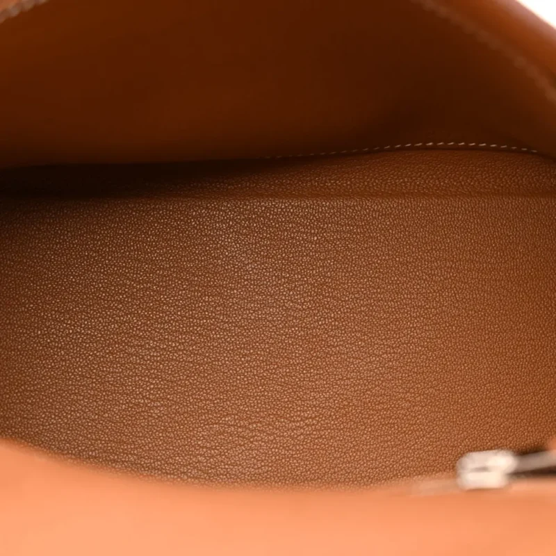 HERM??S KELLY RETOURNE 25 BROWN TOGO LEATHER PALLADIUM HARDWARE - Image 7