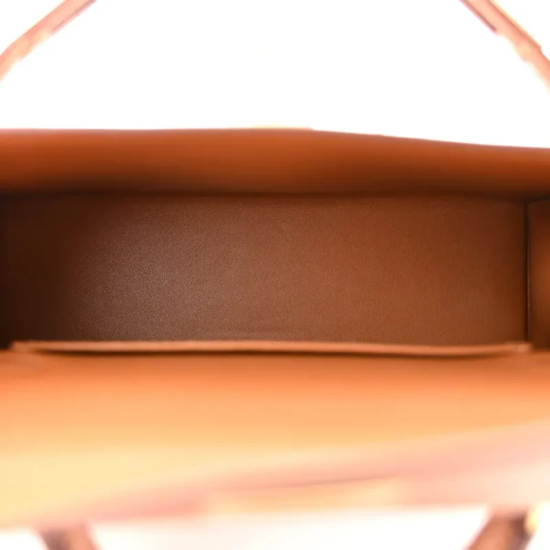 HERM??S MINI KELLY SELLIER TOUCH 20 BROWN MADAME CALFSKIN & MATTE ALLIGATOR LEATHER GOLD HARDWARE - Image 7