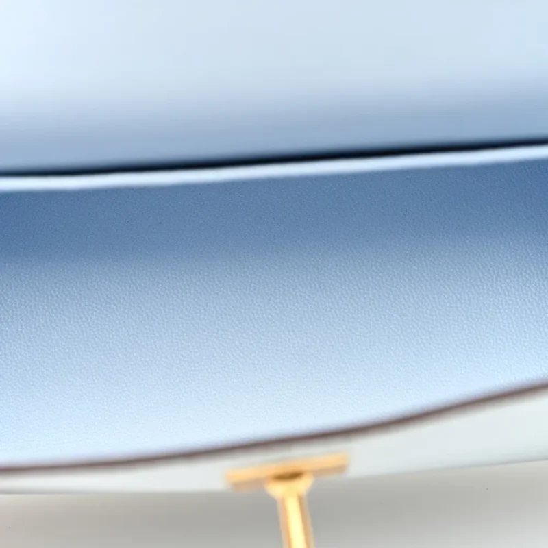 HERM??S MINI KELLY SELLIER 20 BLEU BRUME CH??VRE MYSORE LEATHER PERMABRASS HARDWARE - Image 7